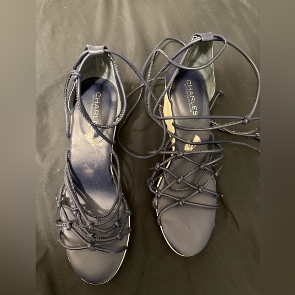 Charles David navy blue heels size 7.5 - Picture 1 of 4